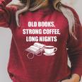 Dark Academia Aesthetic Old Books Strong Coffee Long Nights Raglan Sleeve Sweatshirt Heather Dust