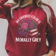 Dark Romance Book Lovers Quote Favorite Color Morally Grey Raglan Sleeve Sweatshirt Heather Dust