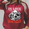 Dark Romance Booktok In Love With The Book Villain Raglan Sleeve Sweatshirt Heather Dust