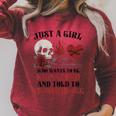 Dark Romance Merch Women STFUATTDLAGG Spicy Book Lover Raglan Sleeve Sweatshirt Heather Dust