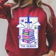 Dark Romance Reader Retro 90s Style Bookish Spicy Book Lover Raglan Sleeve Sweatshirt Heather Dust