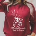 Dark Romance Skeleton Costume Woman Pajama Book Reading Raglan Sleeve Sweatshirt Heather Dust