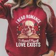 Dark Romance Spicy Books Fun Tee Smutty Book Lover Raglan Sleeve Sweatshirt Heather Dust