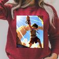 David And Goliath Bible Book Samuel King David Anime Manga Raglan Sleeve Sweatshirt Heather Dust David And Goliath Bible Book Samuel King David Anime Manga Raglan Sleeve Sweatshirt Heather Dust