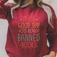 A Day To Read Banned Book Book Lover Reader Read Books Raglan Sleeve Sweatshirt Heather Dust