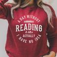 A Day Without Reading Book Reading Book Lover Library Raglan Sleeve Sweatshirt Heather Dust