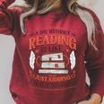 A Day Without Reading Book Nerd Librarian Raglan Sleeve Sweatshirt Heather Dust A Day Without Reading Book Nerd Librarian Raglan Sleeve Sweatshirt Heather Dust