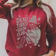 Dead Tired Book Club Skeleton Raglan Sleeve Sweatshirt Heather Dust Dead Tired Book Club Skeleton Raglan Sleeve Sweatshirt Heather Dust
