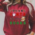 Dear Santa Just Bring Books Lover Librarian Book Worm Xmas Raglan Sleeve Sweatshirt Heather Dust Dear Santa Just Bring Books Lover Librarian Book Worm Xmas Raglan Sleeve Sweatshirt Heather Dust
