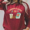 I Deserve A Little Treat Coffee Cookie Snack Book Romance Raglan Sleeve Sweatshirt Heather Dust I Deserve A Little Treat Coffee Cookie Snack Book Romance Raglan Sleeve Sweatshirt Heather Dust