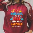 Dinosaurs Didnt Read Look What Happened To Them Books Raglan Sleeve Sweatshirt Heather Dust