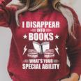 I Disappear Into Books Book Lovers Reading Raglan Sleeve Sweatshirt Heather Dust I Disappear Into Books Book Lovers Reading Raglan Sleeve Sweatshirt Heather Dust