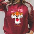 Disney The Jungle Book Shere Khan Wild One Big Face Poster Raglan Sleeve Sweatshirt Heather Dust