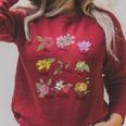 Disney Princesses Types Of Flowers Textbook Poster Raglan Sleeve Sweatshirt Heather Dust