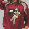 Diving Book Reading Raglan Sleeve Sweatshirt Heather Dust