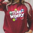 DOAWK Colorful Team Wimpy Sticker Collage Book Series Raglan Sleeve Sweatshirt Heather Dust DOAWK Colorful Team Wimpy Sticker Collage Book Series Raglan Sleeve Sweatshirt Heather Dust