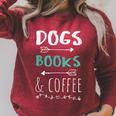 Dogs Books Coffee Tshirt Weekend Shirt Animal Lover Tee Raglan Sleeve Sweatshirt Heather Dust