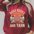 Dogs Books And Yarn Crochet Crocheting Raglan Sleeve Sweatshirt Heather Dust