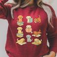 Dogs Reading Books Dog Lover Raglan Sleeve Sweatshirt Heather Dust