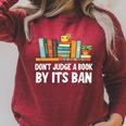 Don't Judge A Book By Its Ban Raglan Sleeve Sweatshirt Heather Dust