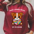 Don't Judge A Book By Its Cover Reading Jack Russell Terrier Raglan Sleeve Sweatshirt Heather Dust Don't Judge A Book By Its Cover Reading Jack Russell Terrier Raglan Sleeve Sweatshirt Heather Dust