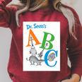 Dr Seuss ABC Book Cover Premium Tri-Blend Raglan Sleeve Sweatshirt Heather Dust