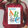 Dr Seuss ABC Book Cover Raglan Sleeve Sweatshirt Heather Dust
