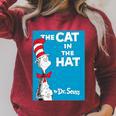 Dr Seuss The Cat In The Hat Book Cover Premium Raglan Sleeve Sweatshirt Heather Dust
