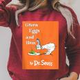 Dr Seuss Green Eggs And Ham Book Cover Raglan Sleeve Sweatshirt Heather Dust Dr Seuss Green Eggs And Ham Book Cover Raglan Sleeve Sweatshirt Heather Dust