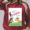 Dr Seuss Mr Brown Can Moo Book Cover Raglan Sleeve Sweatshirt Heather Dust