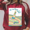 Dr Seuss Oh The Places You'Ll Go Book Cover Raglan Sleeve Sweatshirt Heather Dust Dr Seuss Oh The Places You'Ll Go Book Cover Raglan Sleeve Sweatshirt Heather Dust