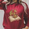 Dragon Bookworm Reading Fantasy Book Graphic Art Raglan Sleeve Sweatshirt Heather Dust Dragon Bookworm Reading Fantasy Book Graphic Art Raglan Sleeve Sweatshirt Heather Dust