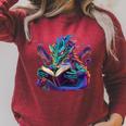 Dragon Reading Book Raglan Sleeve Sweatshirt Heather Dust