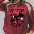 Dragons & Books Reading Raglan Sleeve Sweatshirt Heather Dust