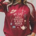 Dramatic Book Lover Quote Raglan Sleeve Sweatshirt Heather Dust