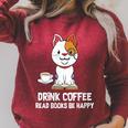 Drink Coffee Read Books Be Happy Nerdy Pet Puppy Owner Raglan Sleeve Sweatshirt Heather Dust Drink Coffee Read Books Be Happy Nerdy Pet Puppy Owner Raglan Sleeve Sweatshirt Heather Dust