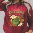 Drink Matcha Read Books Elevate Your Green Tea Ritual Raglan Sleeve Sweatshirt Heather Dust