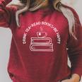 Drink Tea Read Books Be Happy Raglan Sleeve Sweatshirt Heather Dust