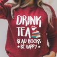Drink Tea Read Books Be Happy Reading Book Lover Raglan Sleeve Sweatshirt Heather Dust Drink Tea Read Books Be Happy Reading Book Lover Raglan Sleeve Sweatshirt Heather Dust