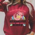 Easily Distracted By Axolotls And Books Cute Axolotl Raglan Sleeve Sweatshirt Heather Dust