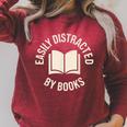 Easily Distracted By Books Reading Raglan Sleeve Sweatshirt Heather Dust Easily Distracted By Books Reading Raglan Sleeve Sweatshirt Heather Dust