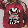 Easily Distracted By Books And True Crime Raglan Sleeve Sweatshirt Heather Dust Easily Distracted By Books And True Crime Raglan Sleeve Sweatshirt Heather Dust