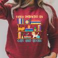 Easily Distracted By Cats And Books Cat Book Lovers Bookworm Raglan Sleeve Sweatshirt Heather Dust