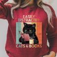 Easily Distracted By Cats And Books For Cat Lovers For Men Women Girls Kids Raglan Sleeve Sweatshirt Heather Dust Easily Distracted By Cats And Books For Cat Lovers For Men Women Girls Kids Raglan Sleeve Sweatshirt Heather Dust