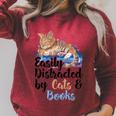 Easily Distracted By Cats And Books For Cat Lovers Men Women Kids Raglan Sleeve Sweatshirt Heather Dust
