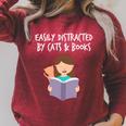 Easily Distracted By Cats And Books Girl Tee T-Shirt Raglan Sleeve Sweatshirt Heather Dust Easily Distracted By Cats And Books Girl Tee T-Shirt Raglan Sleeve Sweatshirt Heather Dust