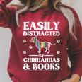 Easily Distracted By Chihuahuas & Books Raglan Sleeve Sweatshirt Heather Dust Easily Distracted By Chihuahuas & Books Raglan Sleeve Sweatshirt Heather Dust