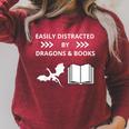 Easily Distracted By Dragon And Books Nerds Raglan Sleeve Sweatshirt Heather Dust Easily Distracted By Dragon And Books Nerds Raglan Sleeve Sweatshirt Heather Dust