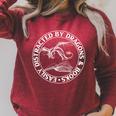 Easily Distracted By Dragons & Books Book Lover Fantasy Raglan Sleeve Sweatshirt Heather Dust