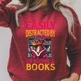 Easily Distracted By Dragons And Books Booknerd Dragon Lover Raglan Sleeve Sweatshirt Heather Dust
